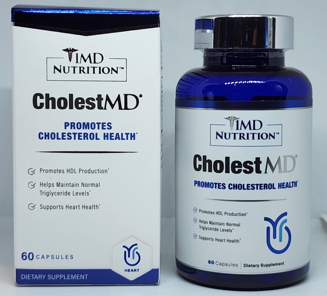 1MD CholestMD Promotes Cholesterol Health New Sealed 60 Capsules Exp. 04/2025