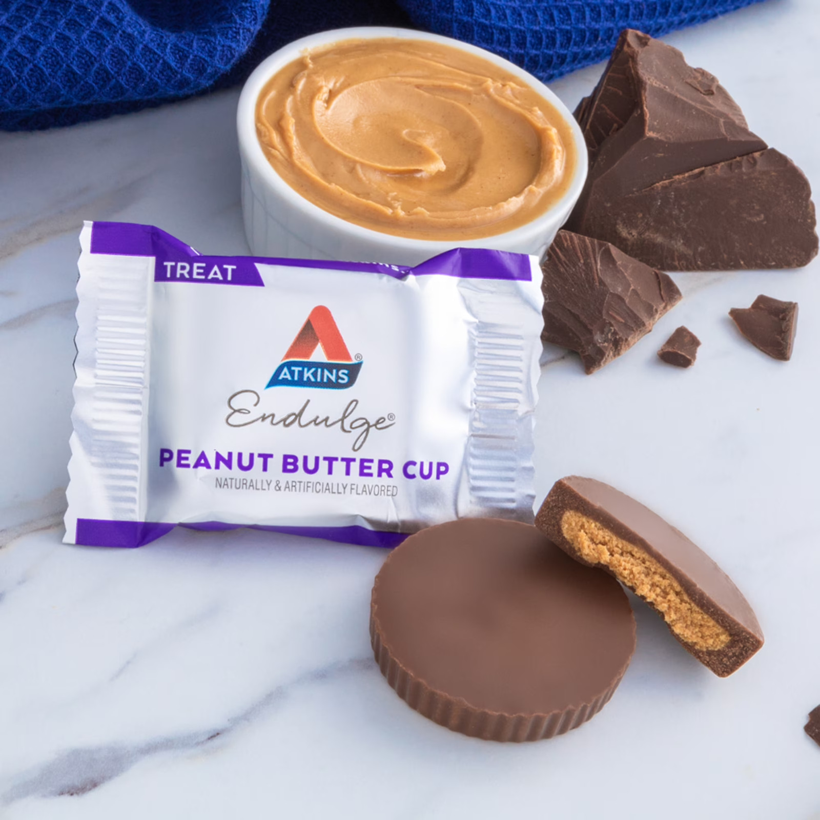 Atkins Endulge Peanut Butter Cups, Sugar Free Candy,Low Sugar Treats, 20 Ct.
