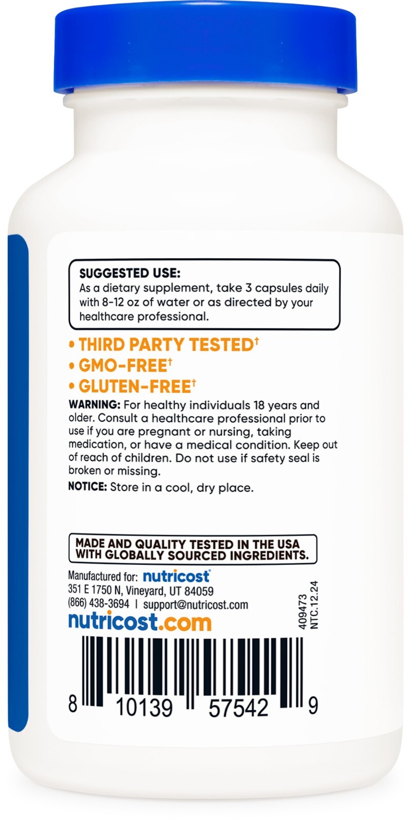 Nutricost Daily Fruits (18 Fruits Blend) 90 Capsules – Gluten-Free, GMO-Free