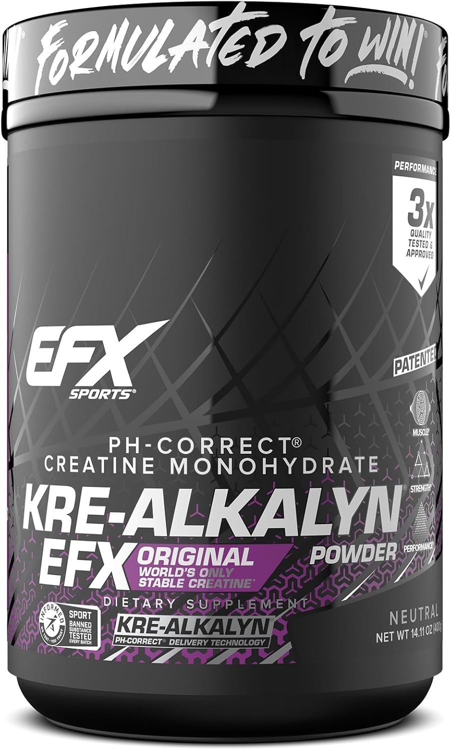EFX Sports Kre Alkalyn Creatine Powder pH Correct 266