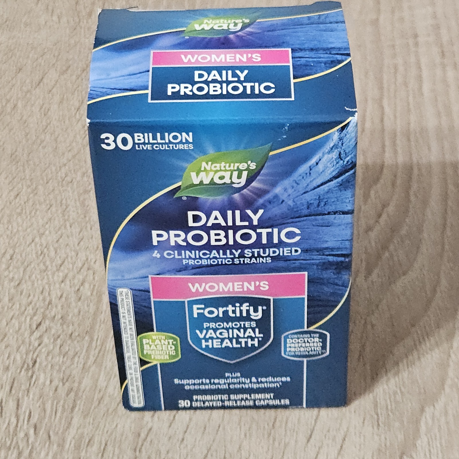 Nature’s Way Fortify Daily Probiotic Women 30 Billion Live Culture 30 caps 08/26
