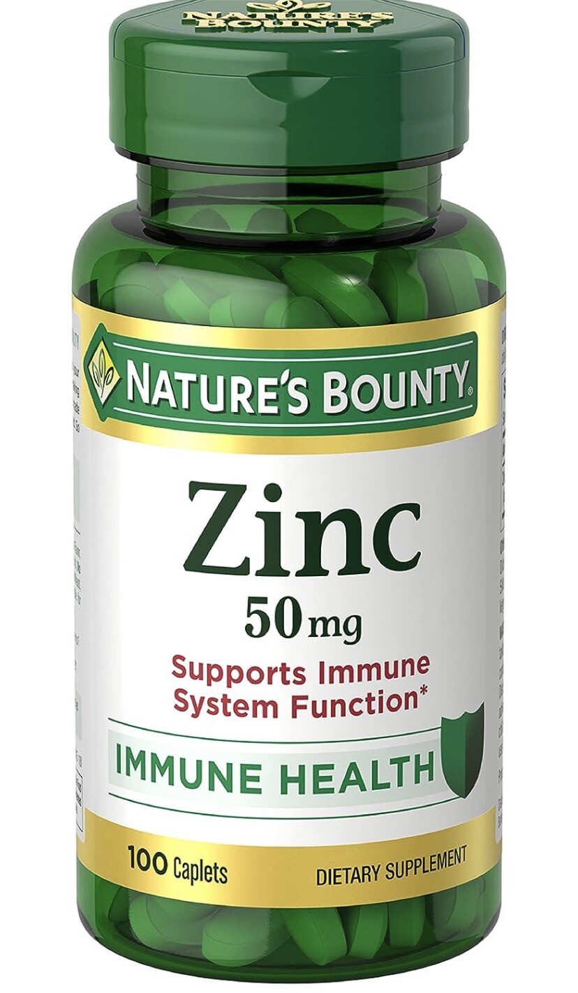 Nature’s Bounty Zinc 50mg 100 Caplets Supports Immune System Function EXP 11/24