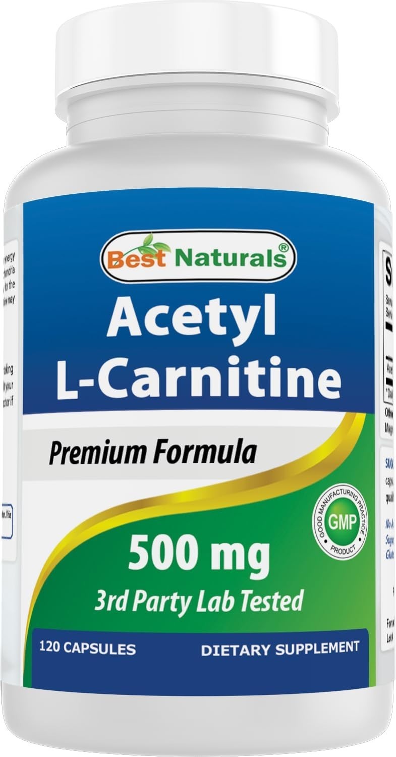 Acetyl L-Carnitine ALCAR 500mg – Brain & Energy Support, 120 Capsules
