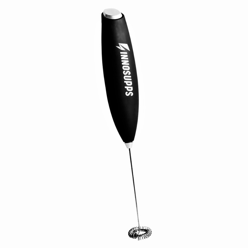 INNOSUPPS Black Shaker Bottle and Frother