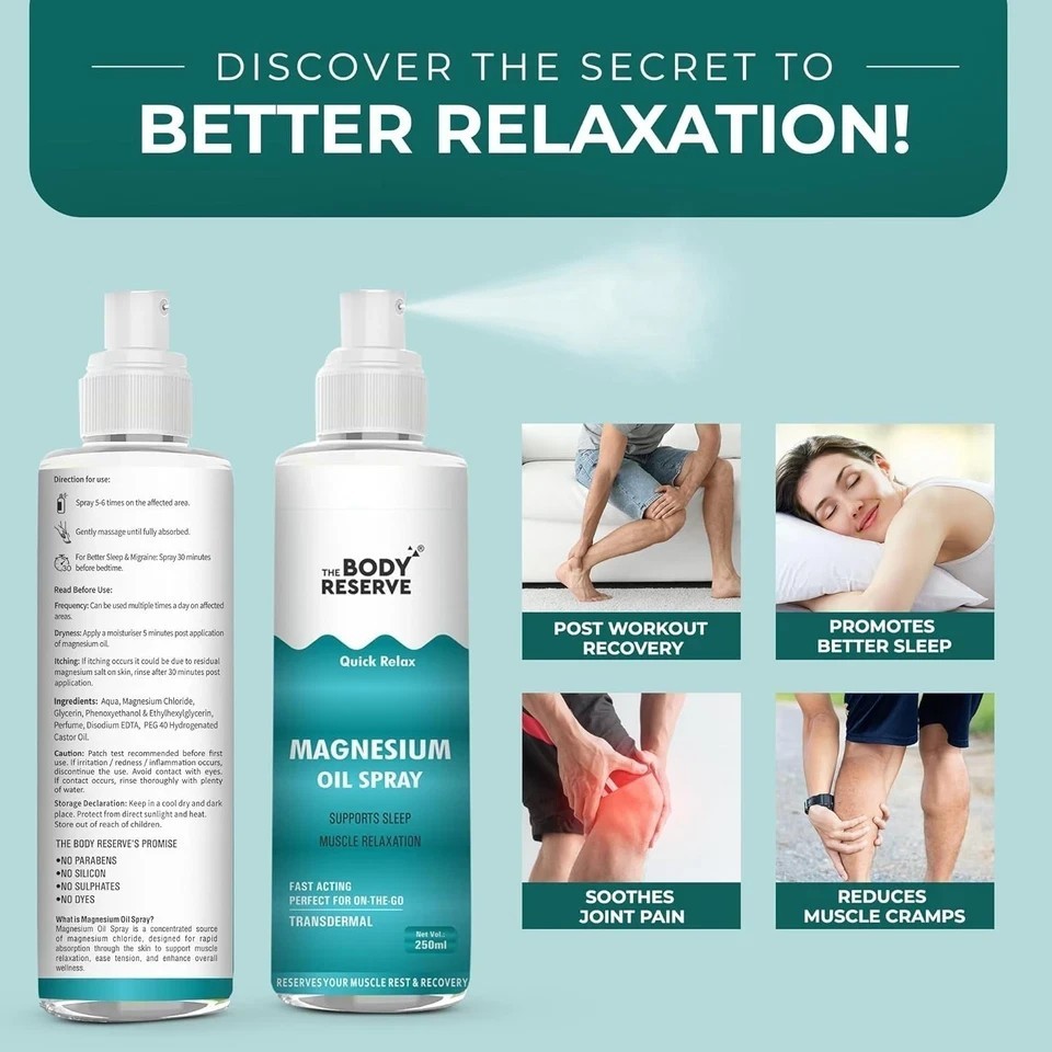 The Body Reserve Magnesium Oil Spray – 200ml a618