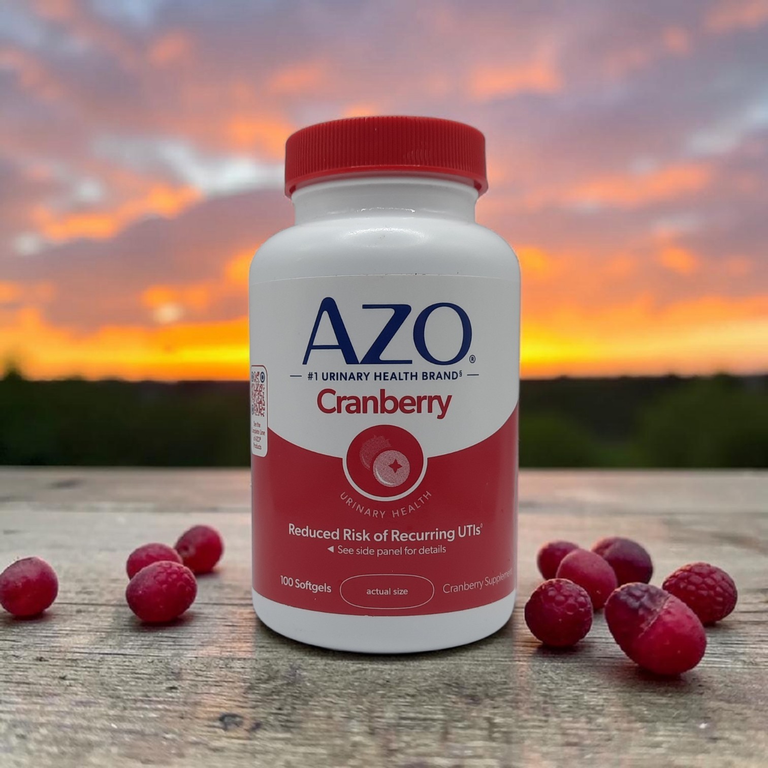 AZO Cranberry Softgels Urinary Tract Health Supplement, 100 Count Exp 09/2027
