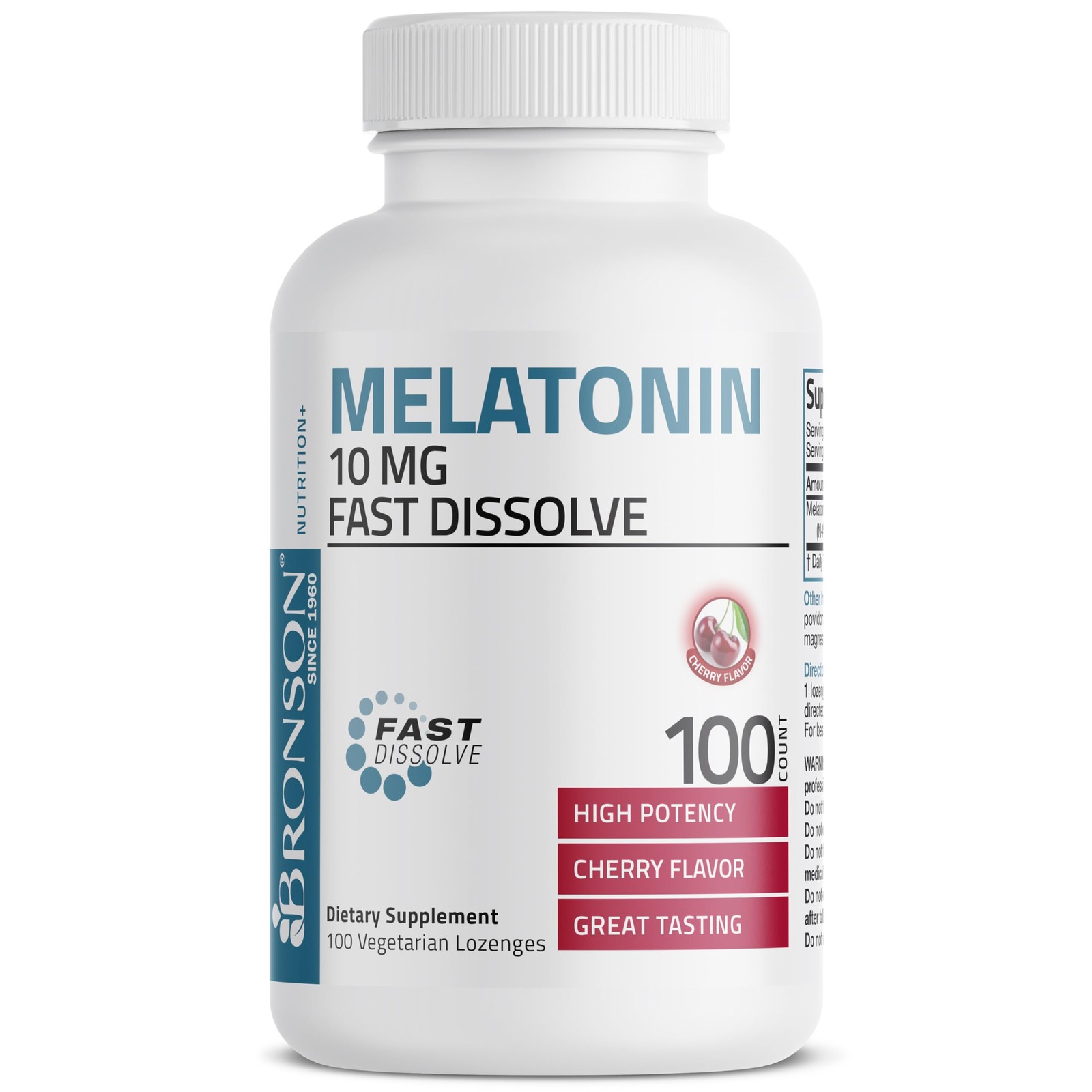 Bronson Melatonin 10Mg Fast Dissolve Cherry Flavored Tablets Vegetaria
