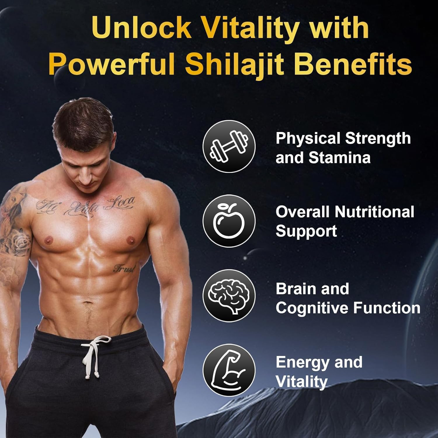 Vitacore Himalayan Shilajit Gummies for 60 Count (Pack of 1)