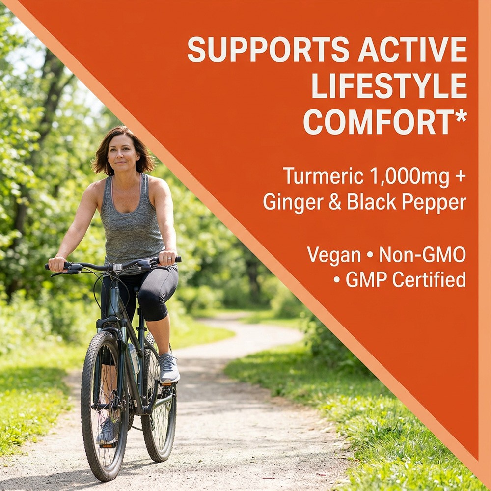 Turmeric Curcumin 30/60/120 Capsules 1000mg for Joint Comfort & Digestive Health