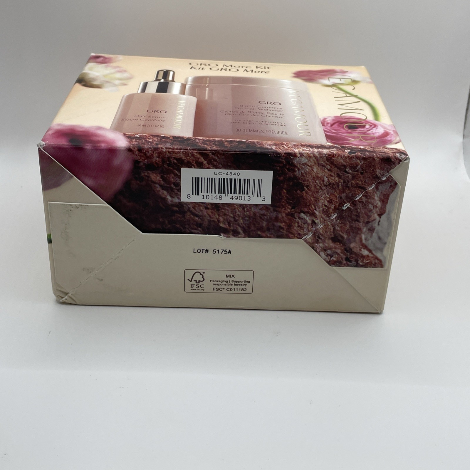 Vegamour GRO More Kit – 30 Gummies & Hair Serum (1 fl oz) Exp 5/2026 + Massager