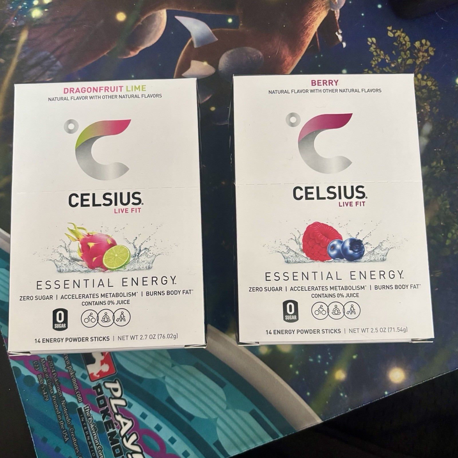 2 Boxes Celsius Essential Energy Berry & Dragonfruit 28 Total Stick Pack 5/2028