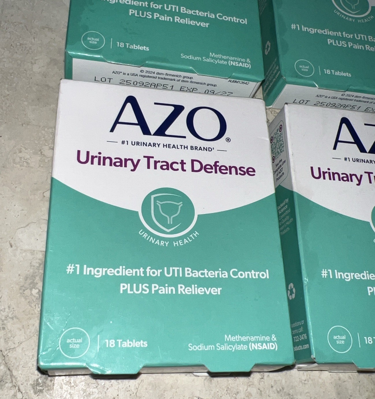 8 Boxes AZO Urinary Tract Defense Antibacterial Protection 18 Tablet Ea Exp 9/27