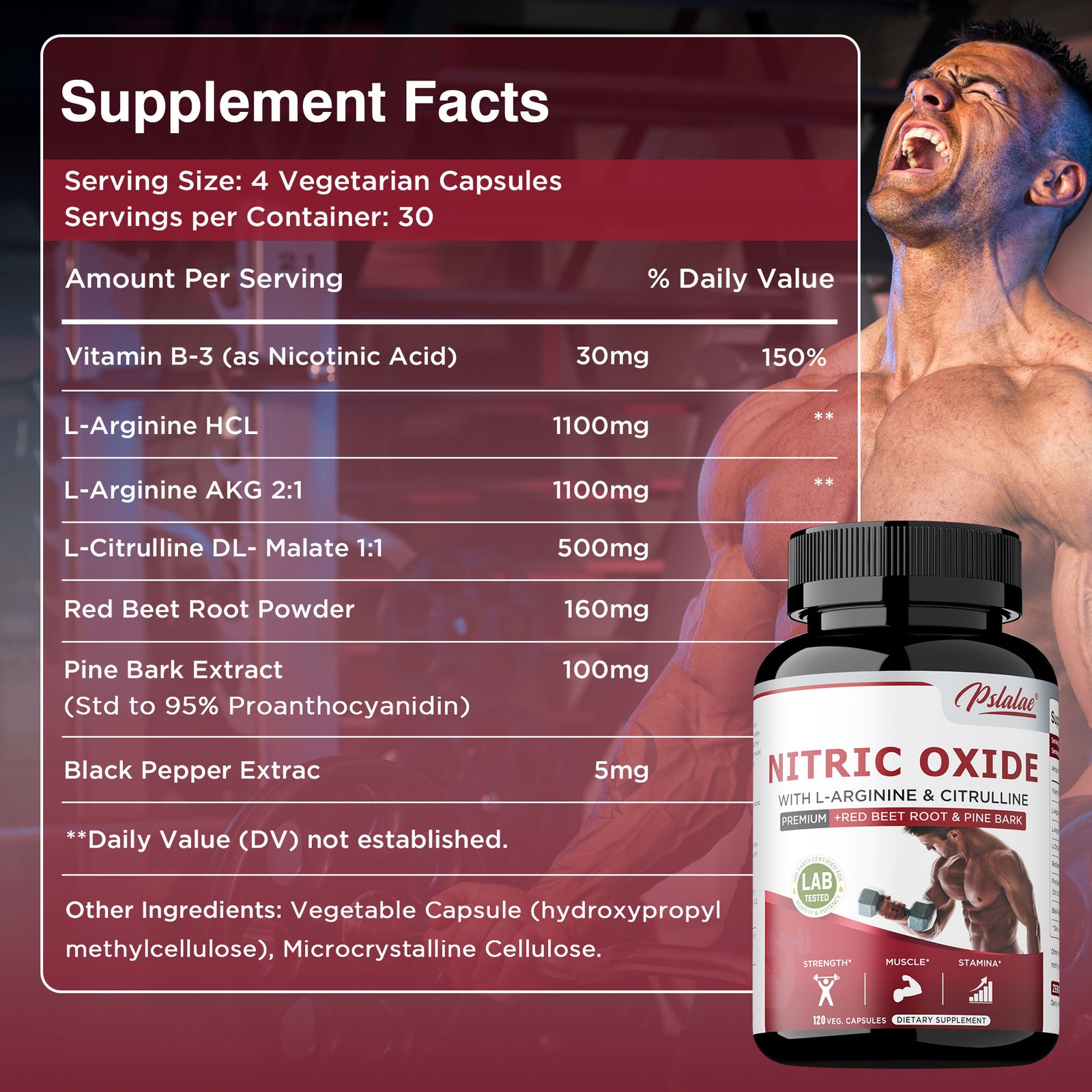 Nitric Oxide 120pcs – Muscle Pumps, Enhance Endurance, Improve Circulation