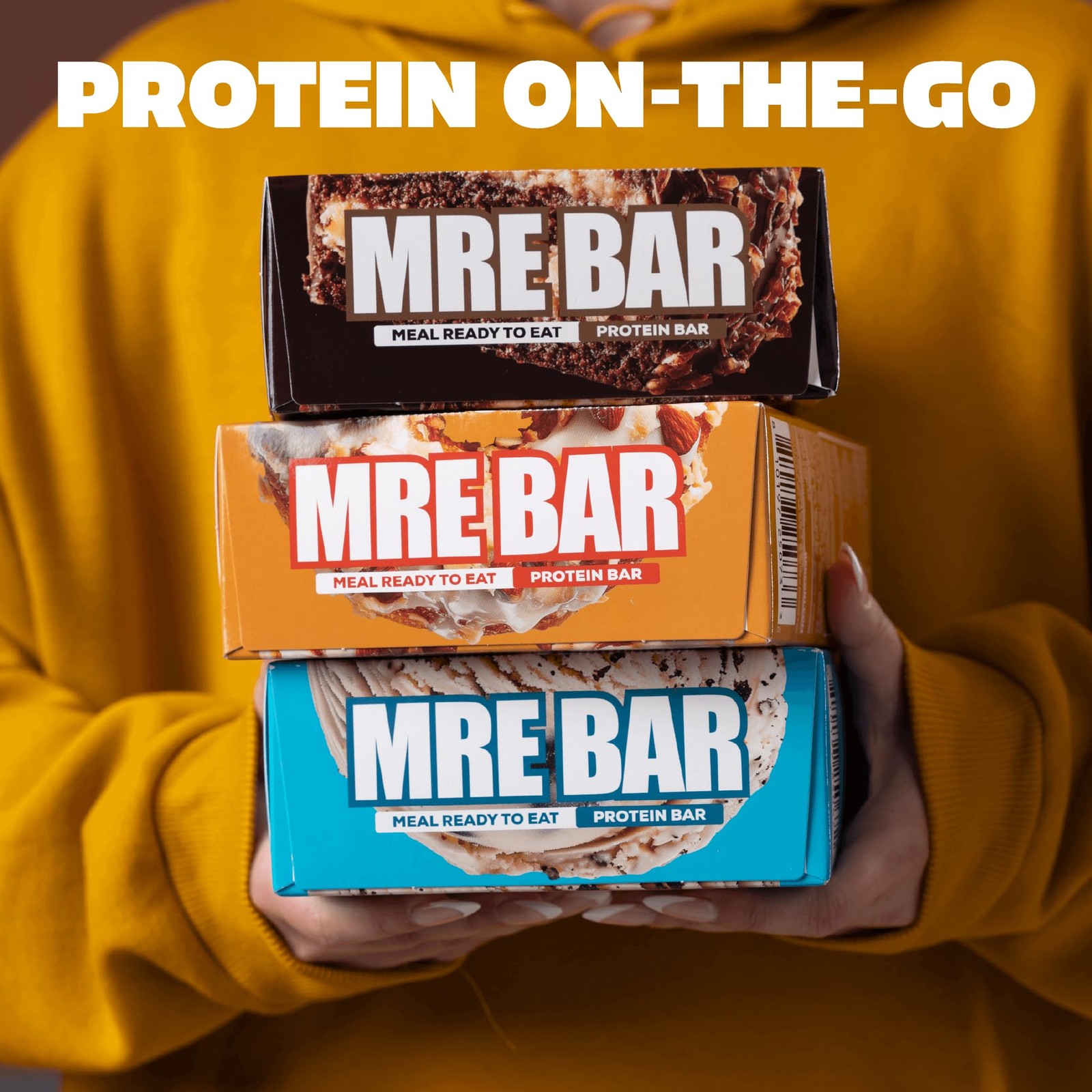 MRE Cookies & Cream Protein Bars – 12 Count Snack Bars for Breakfast or Post-…