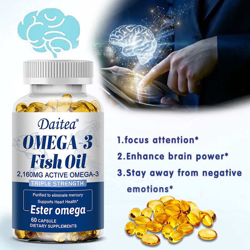 2160 Mg Active Omega-3 Fatty Acids Support Heart Health