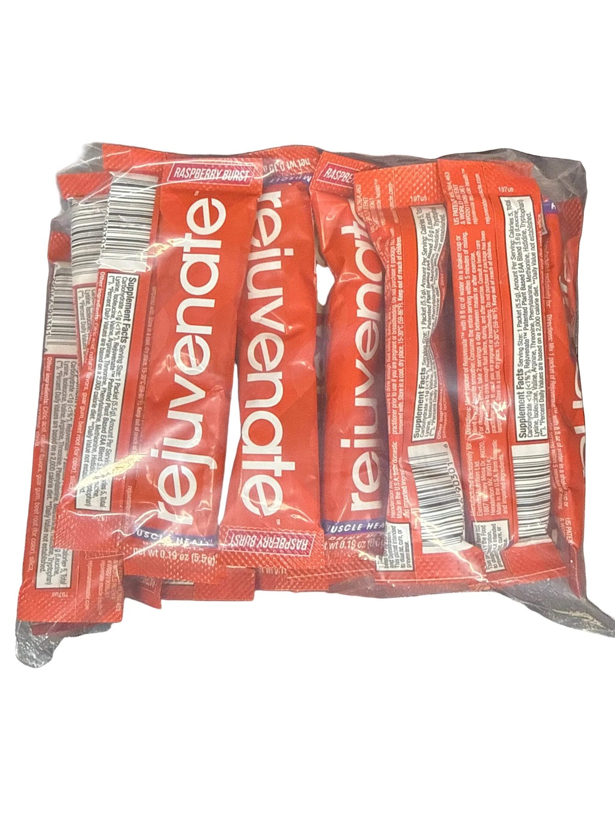 Rejuvenate Muscle Activator™, Drink Mix, Raspberry Burst, 30 Stick Packets, 0.19