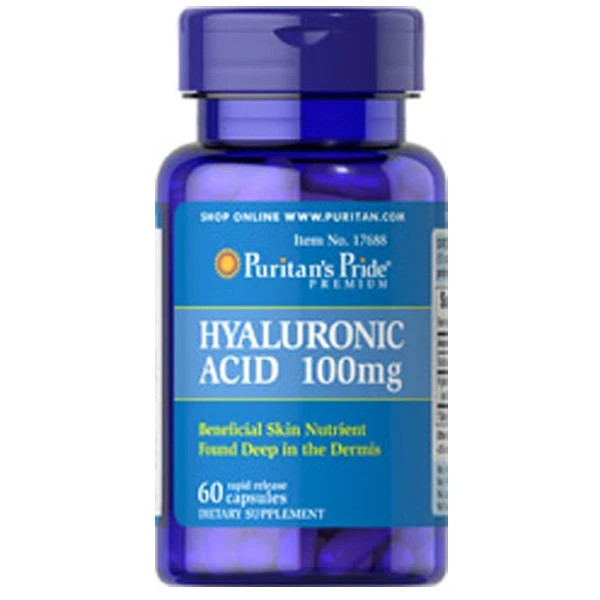 Hyaluronic Acid 100 mg-60 Capsules (as Sodium Hyaluronate) Puritan’s Pride