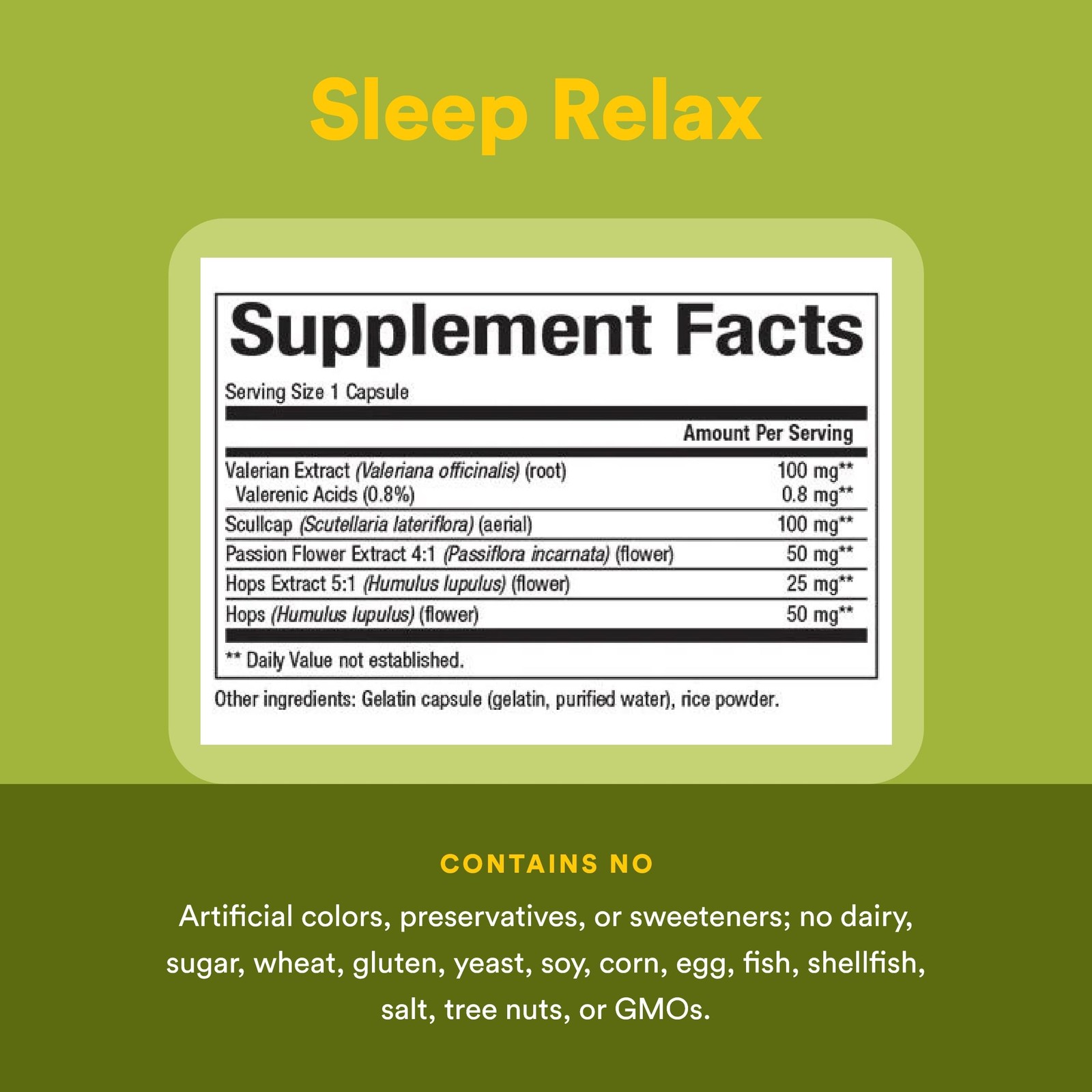 Herbal Factors Sleep Relax Formula by Natural Factors, 90 Count (Pack of 1)