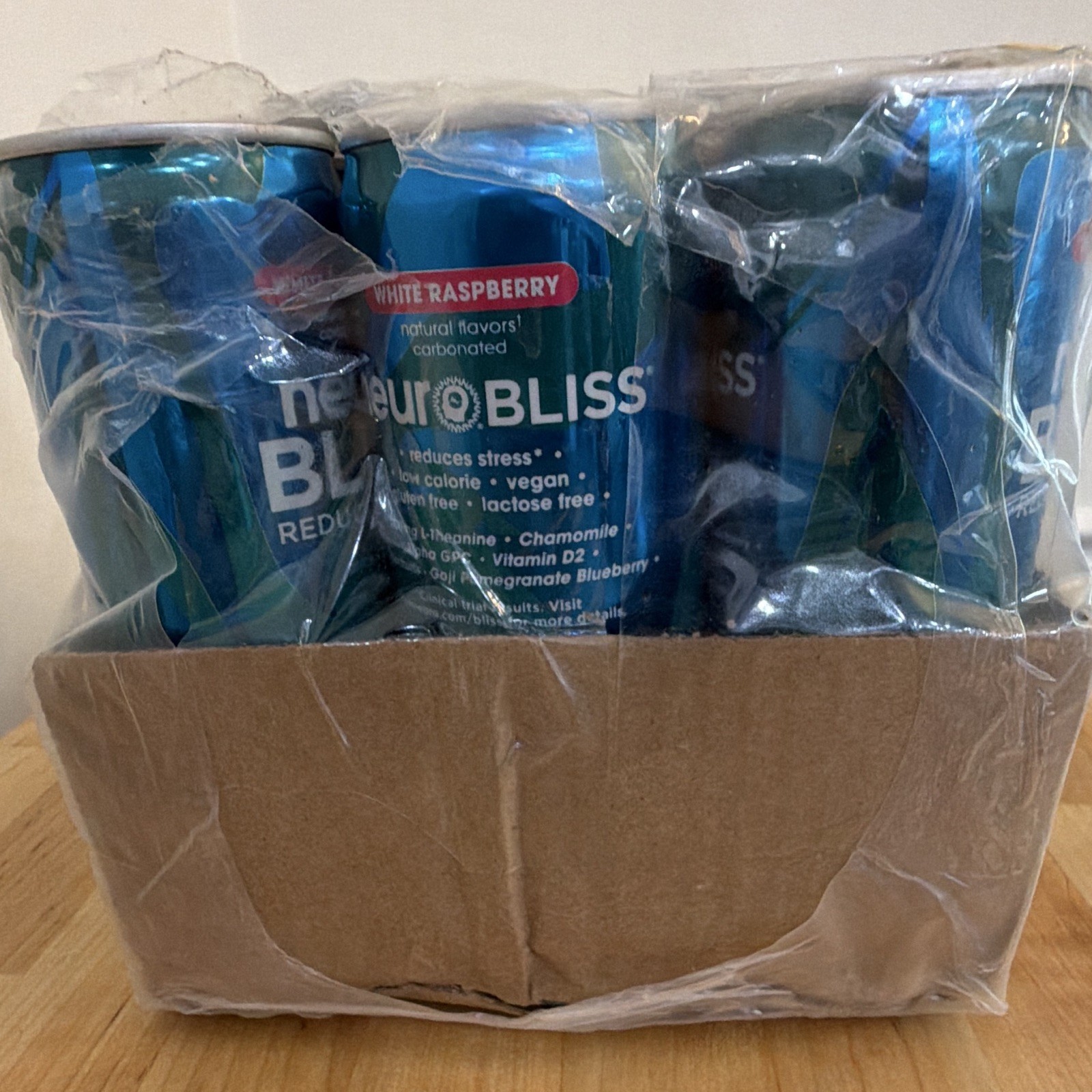 Neuro Bliss White Raspberry Vegan Gluten-Free Drink, 12 fl oz Cans (12)