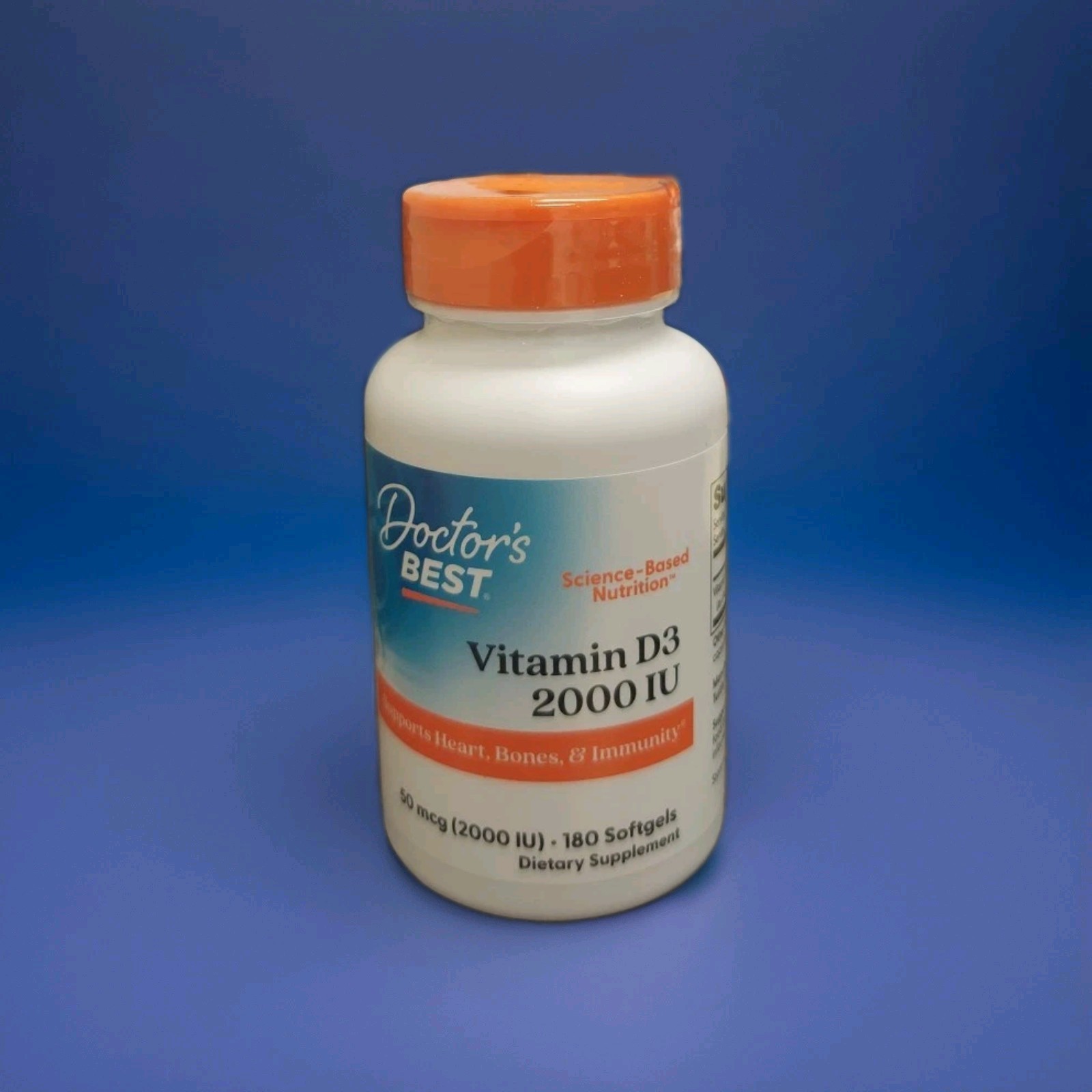 Doctor’s Best Vitamin D3 2000 IU 50mcg Immune Bone Support 180 Softgels EXP 1/27