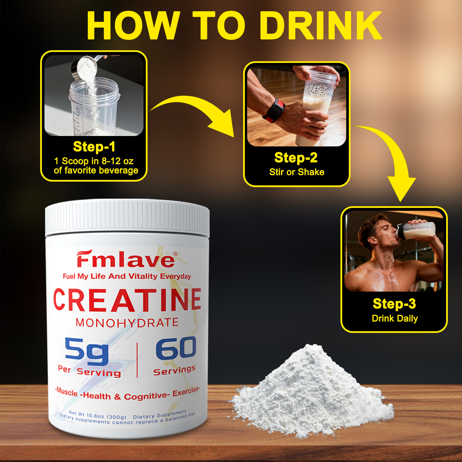 Creatine Monohydrate Powder – NSF Certified 10.6 oz Factory Sealed Exp 09-2027