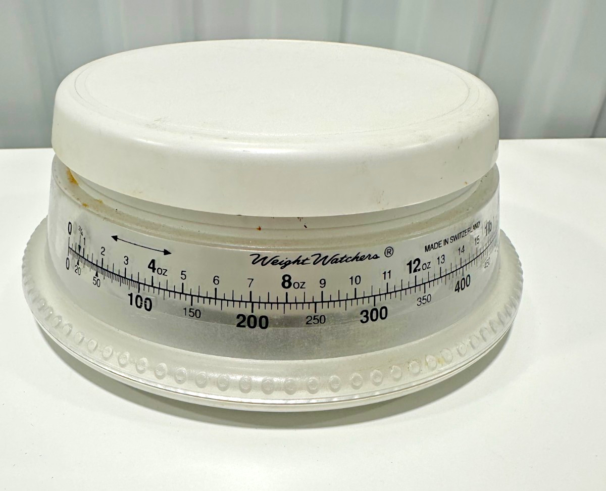 Vintage 1990’s Weight Watchers Round Food Scale Switzerland Works!!