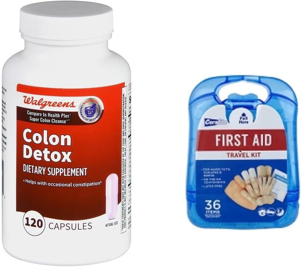 Walgreens Colon Detox Capsules, 120.0 EA with Free First aid kit
