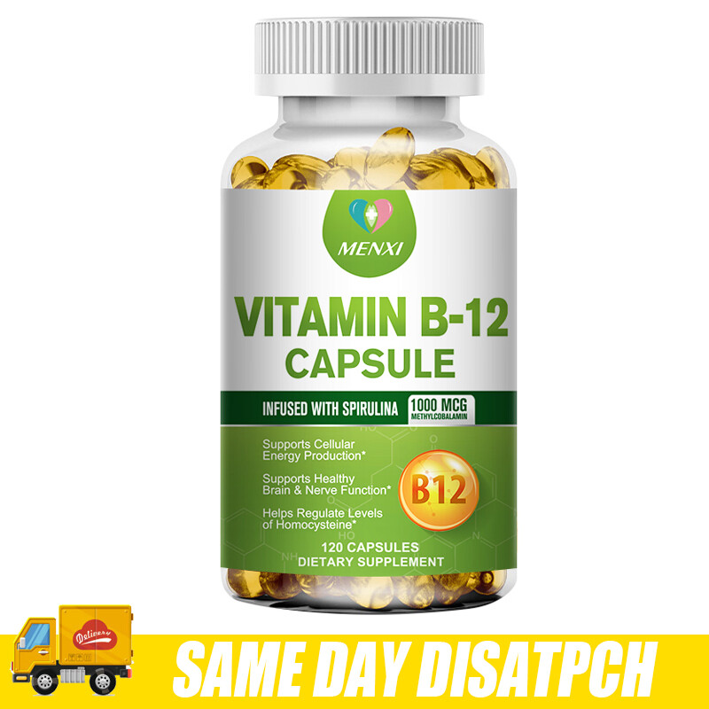 Vitamin B-12 Complex Capsules,B-12 Vitamins,Energy,Cardio,Aids Nervous System