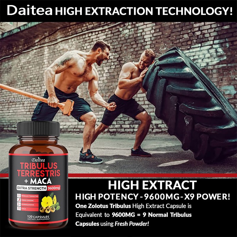 Tribulus Terrestris+Maca Improve Energy Endurance Support Movement 30-120 Pills