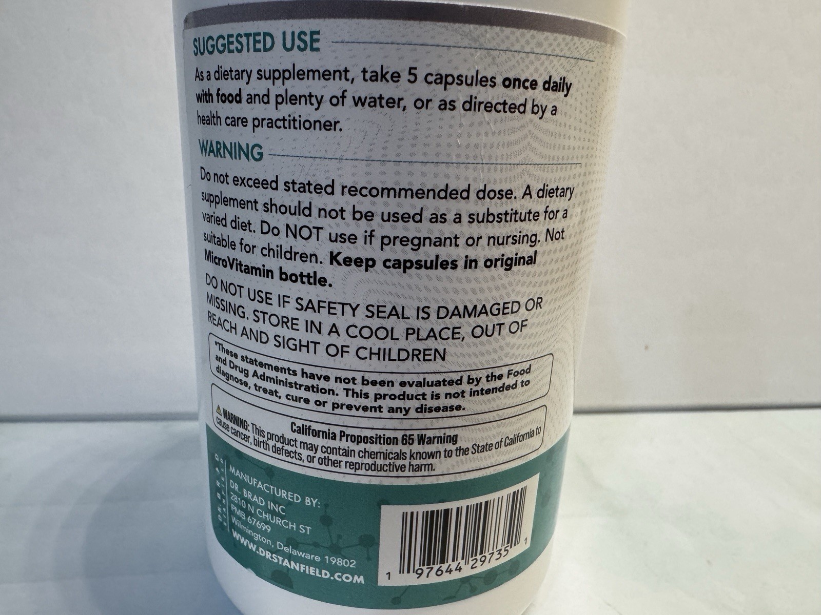 Dr. Stanfield Micro Vitamin 150 Capsules 9/27, Health Minerals Natural Nutrients