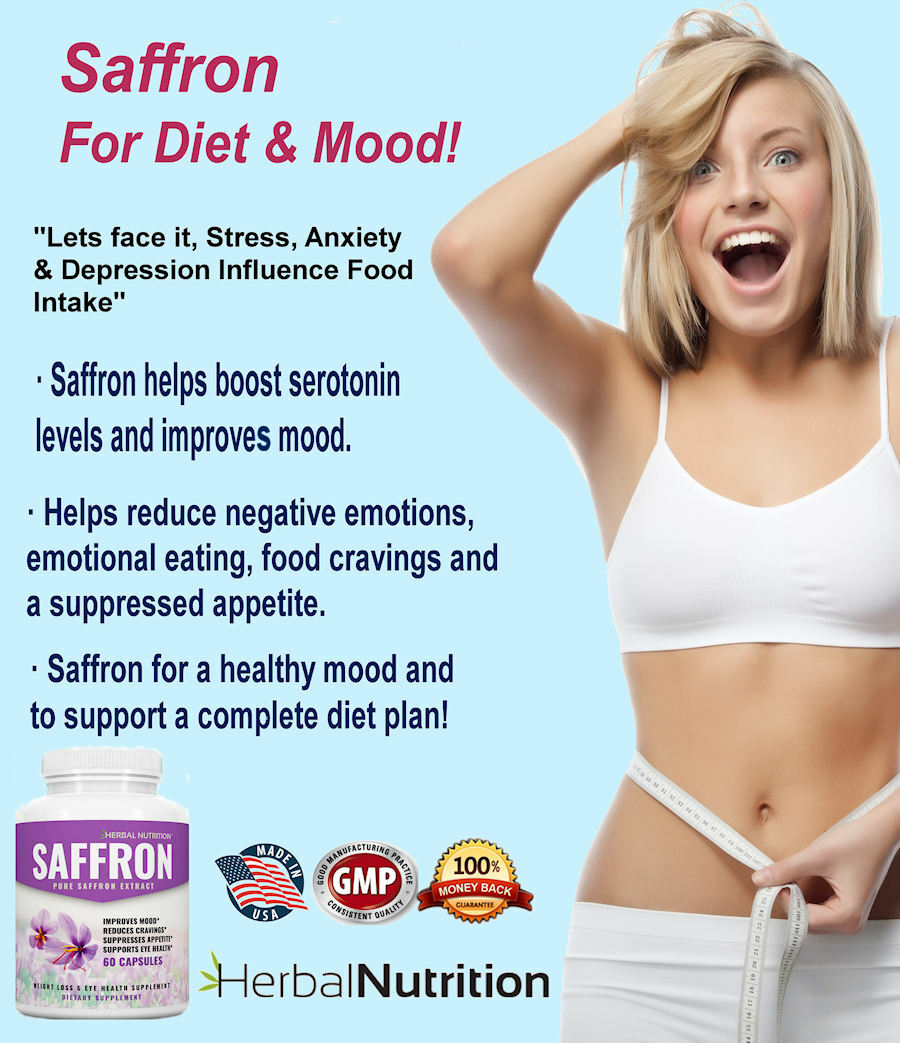 Saffron Extract Supplement for Weight Loss, Eye Health Supplement 88.5mg BOGO!