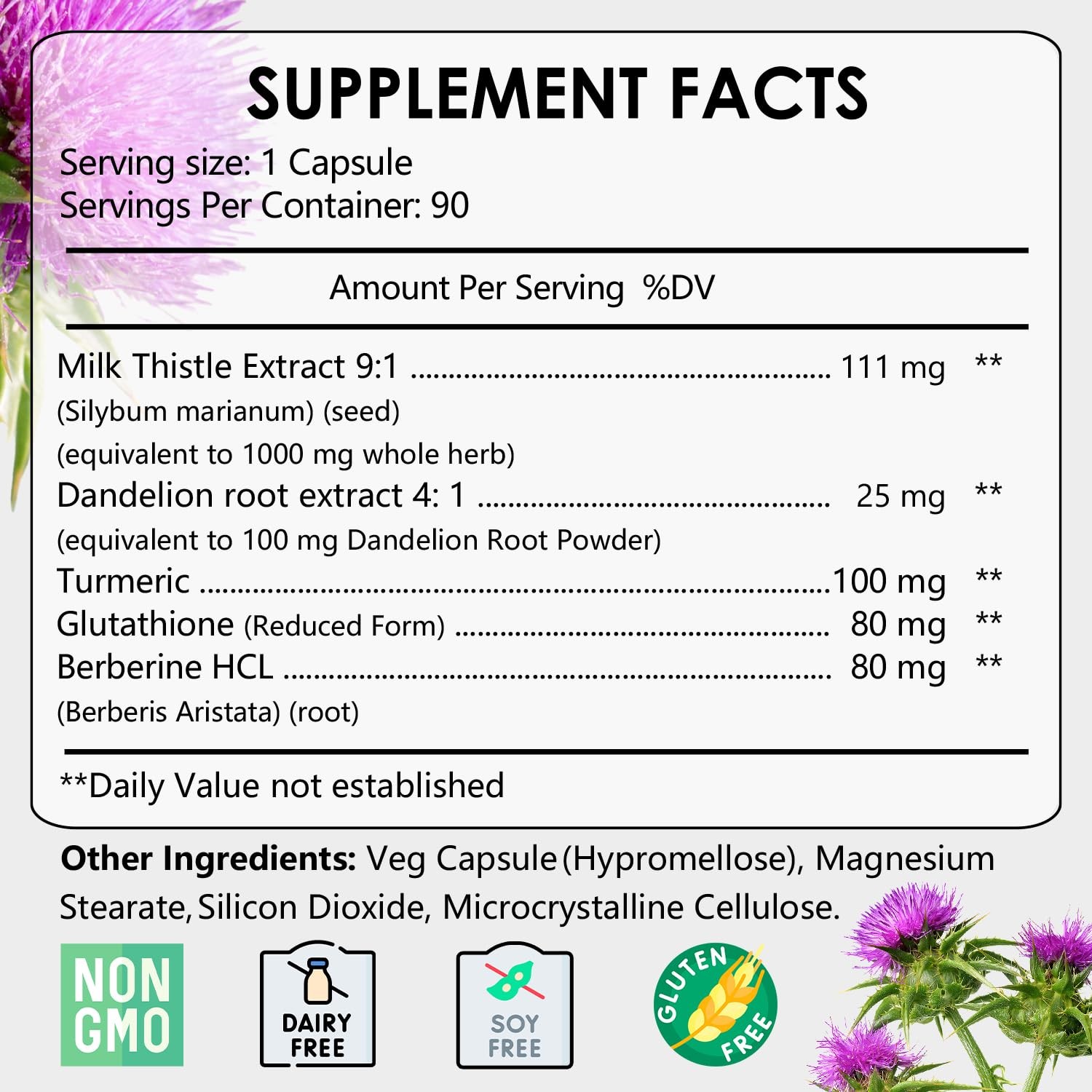 CANLIST Milk Thistle Capsules 1000mg, Potent 9:1 90 Count (Pack of 1)