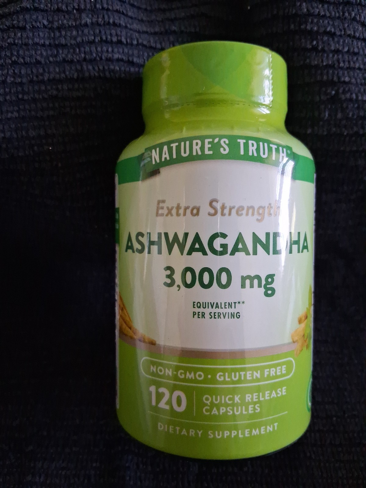 Herbal Supplement Ex. Strength 120 Ct. Ashwagandha 3000 mg Non GMO EXP. 08/28