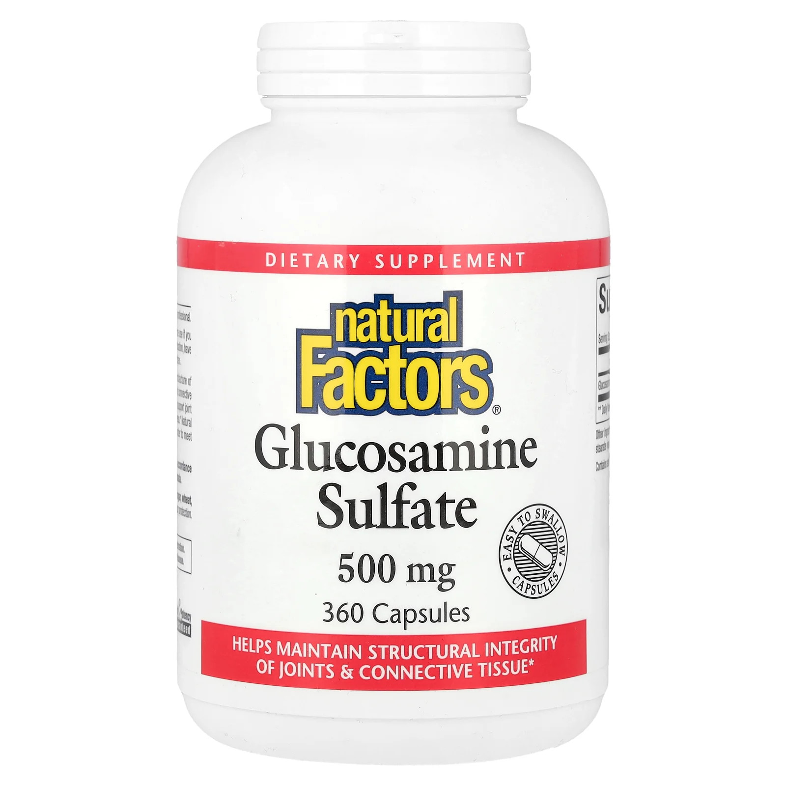 2 X Natural Factors, Glucosamine Sulfate, 500 mg, 360 Capsules