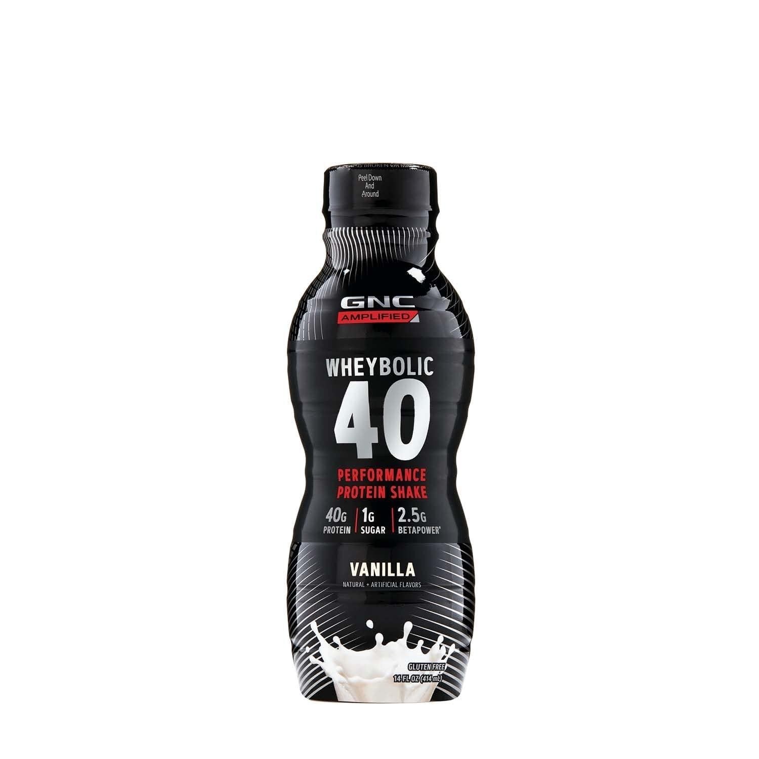 GNC AMP Wheybolic 40 – Vanilla – 14oz. (12 Bottles) 12 Count