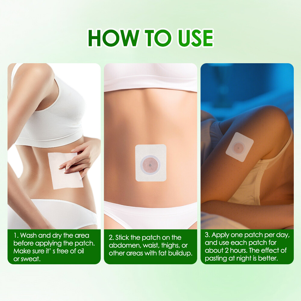 60PC Extra Strong Belly Patch Fat Burner Body Slimming Detox Patches Weight Loss