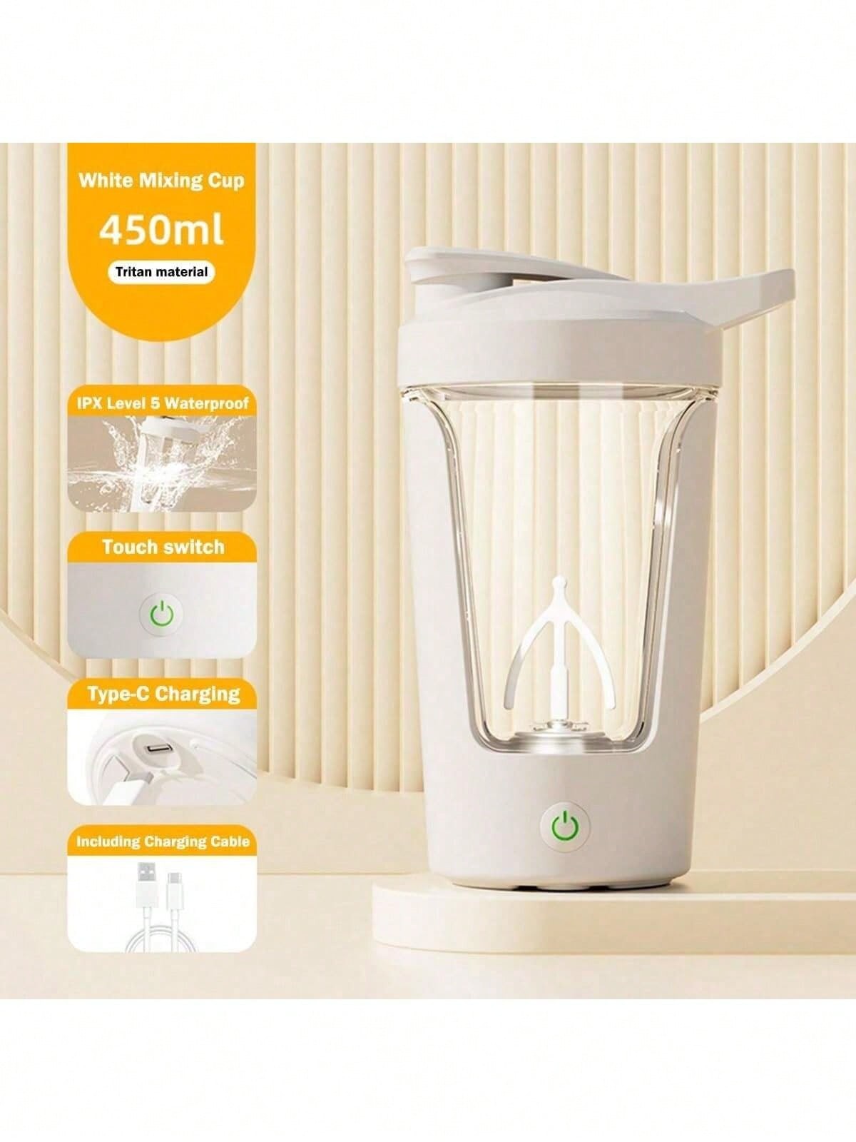 15Oz Electric Protein Shaker Bottle, USB Rechargeable Protein Shake Mixer, Porta