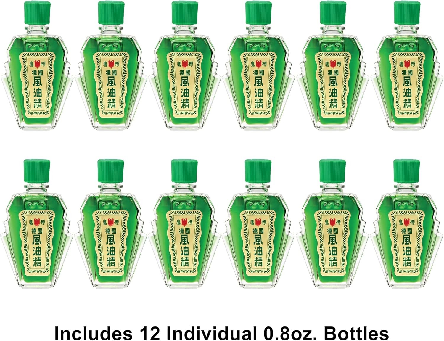 Eagle Brand Natural Medicated Oil, Includes 12 Individual 0.8oz. Bottles