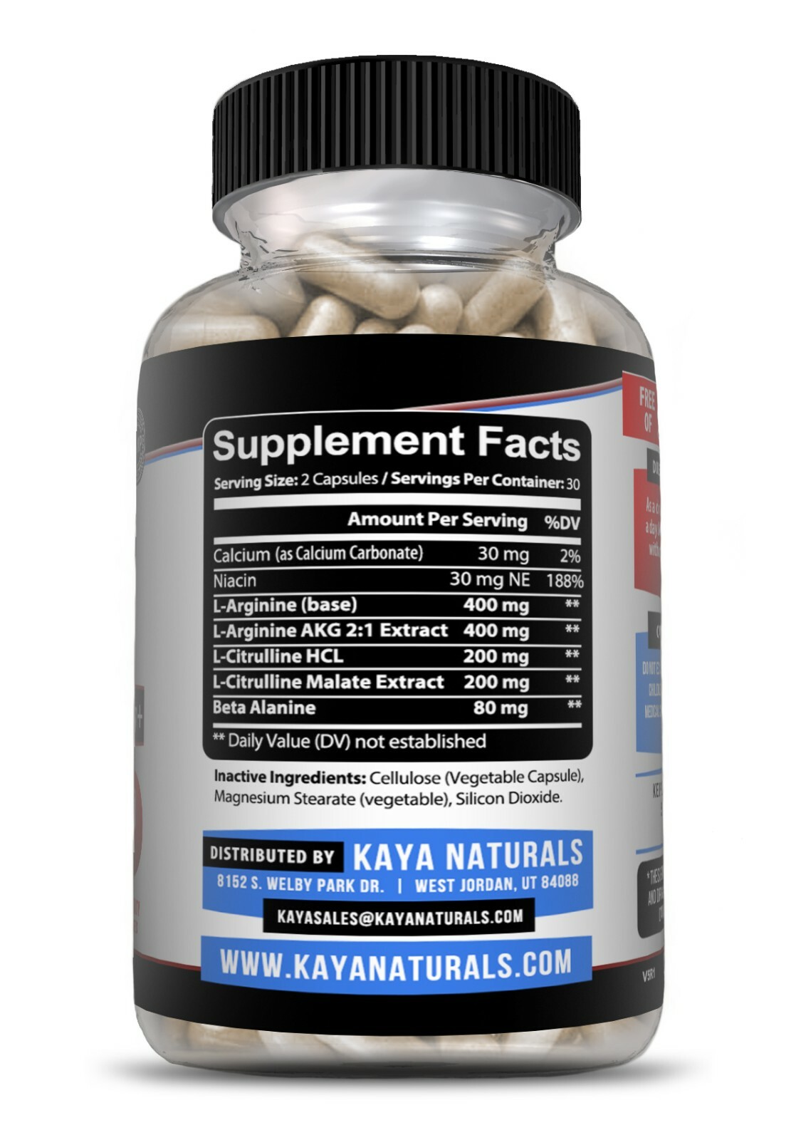 (2 Pack) L-Arginine 60ct NO3 Nitric Oxide Testosterone Booster Libido ED Support