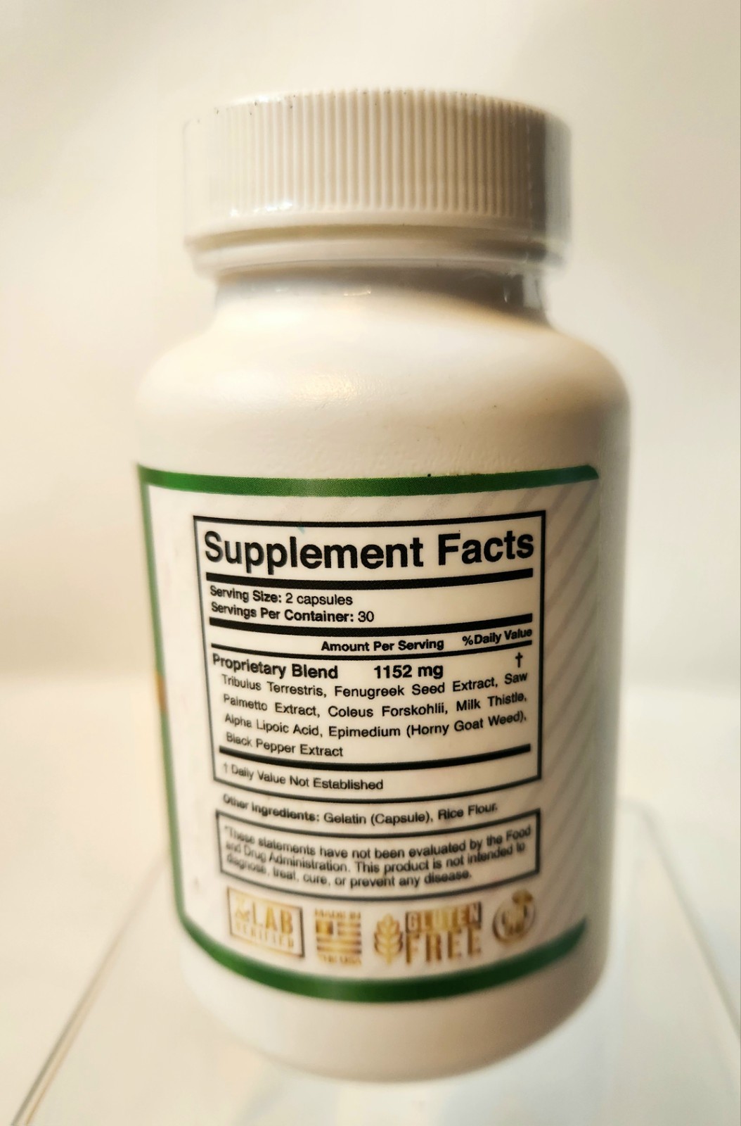2 Pack Saw Palmetto Extra Strength 1125mg, 60 Capsules Each, Prostate Supplement