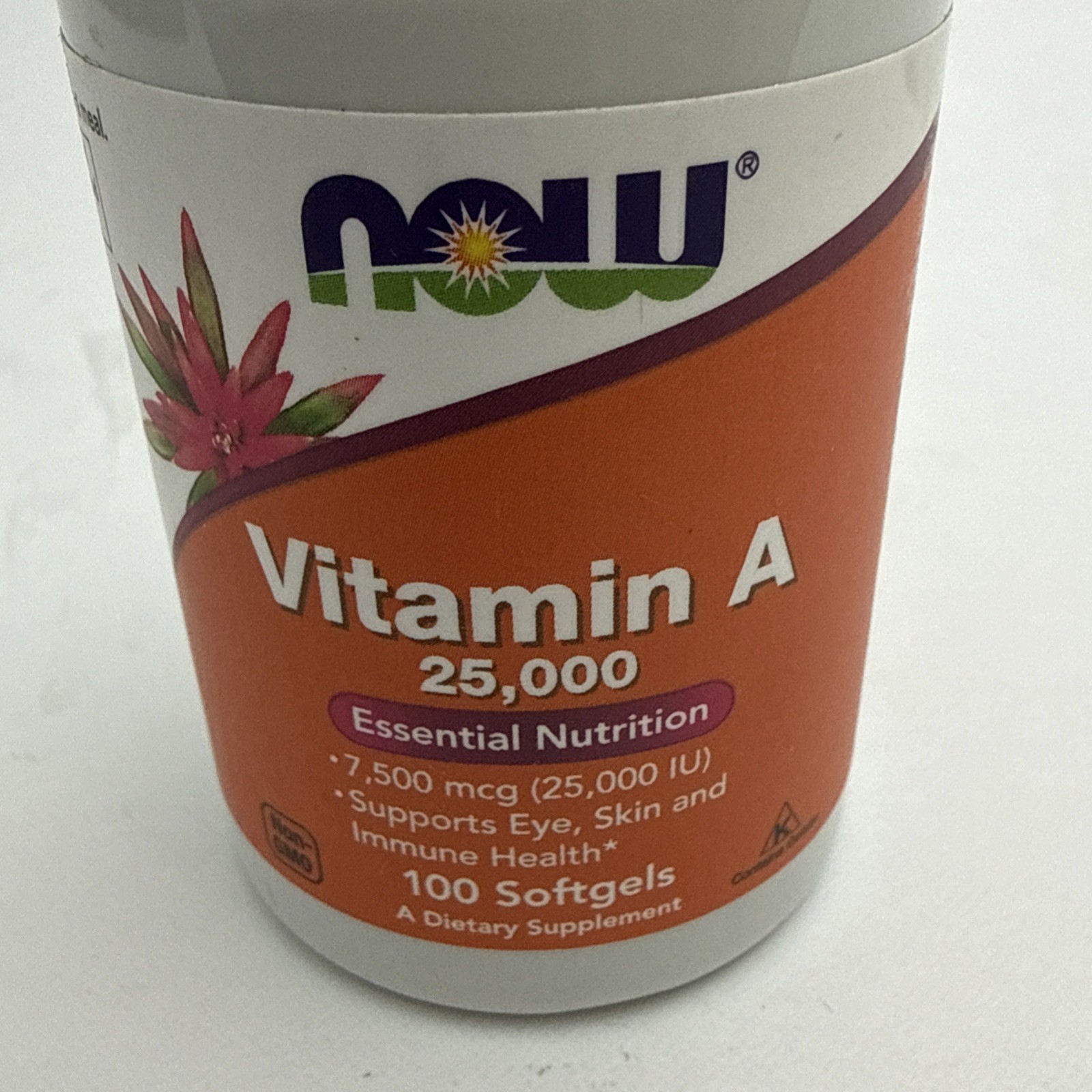 NOW Supplements, Vitamin A 25,000 IU, Essential Nutrition,100 Softgels – BB 8/29