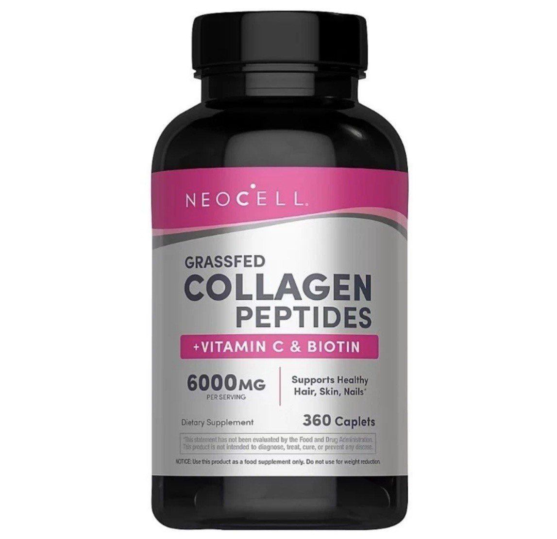 NeoCell Grass Fed Collagen Peptides Tablets 360 Ct Vitamin C&Biotin EXP 01/29