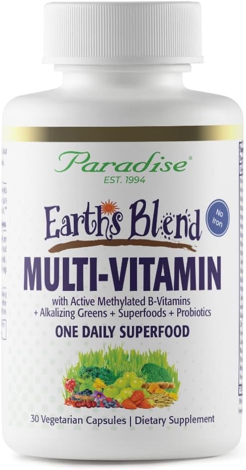 Paradise Herbs Earth’s Blend Once Daily Multivitamin for 30 Count (Pack of 1)