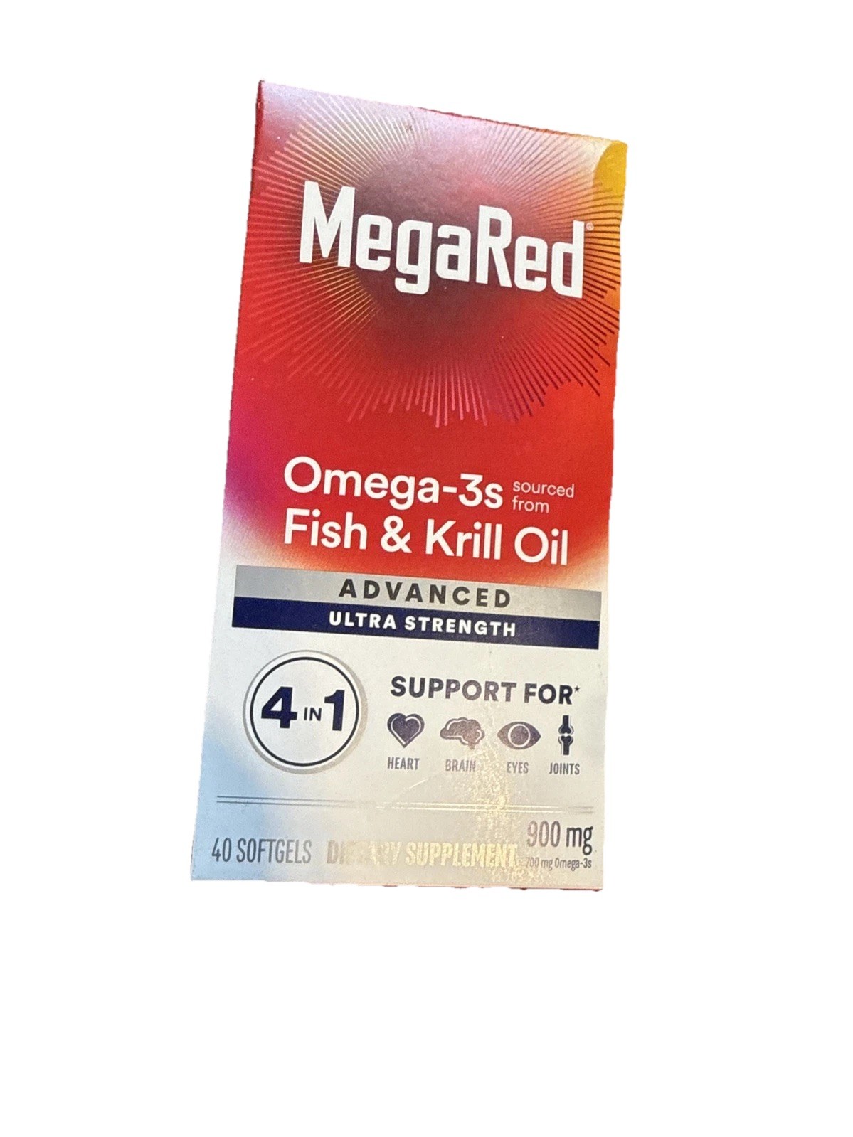 MegaRed®, Advanced 4 In 1 Omega-3s, Ultra Strength, 900 mg, 40 Softgels 7/2026
