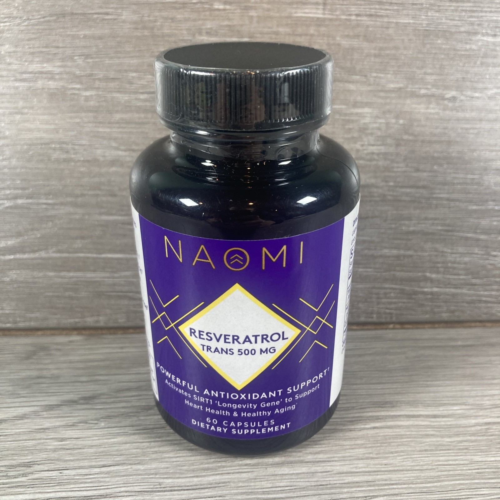 NAOMI Organic Trans-Resveratrol 250 mg, Vegan Non-GMO Exp. 04/2026