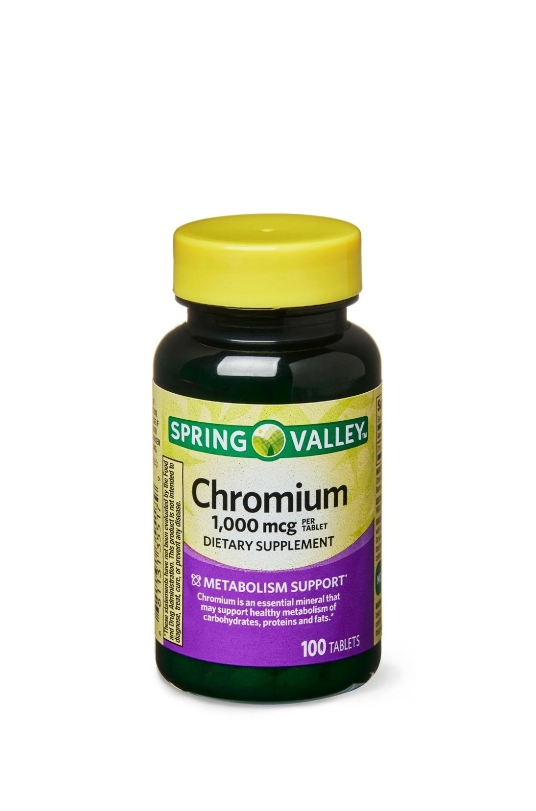 Spring Valley Chromium Metabolism Support Supplement 1,000 Mcg 100 Ct $002