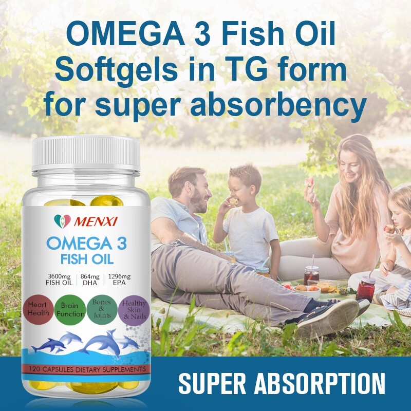 Omega 3 Fish Oil Capsules Triple Strength Joint Support 2160 mg EPA & DHA 120pcs