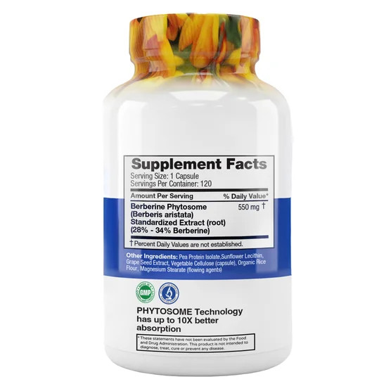 FEELGOOD Berberine Phytosome, 120 Vegan Capsules