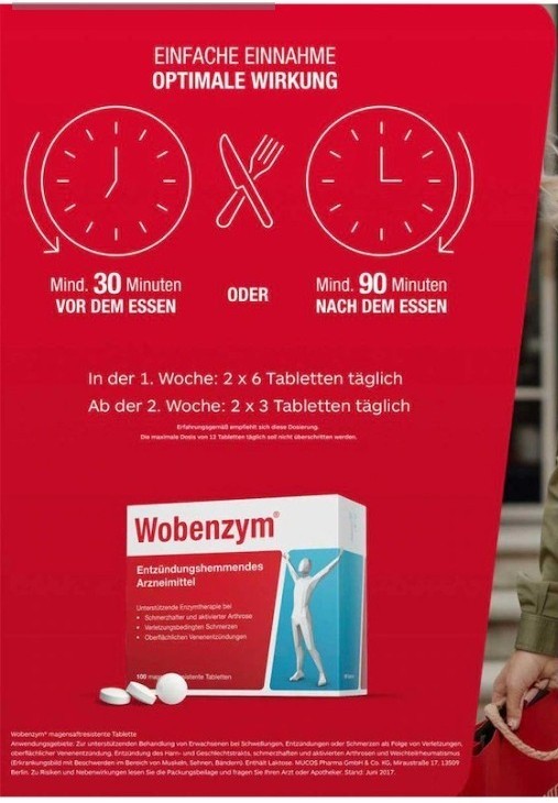 Wobenzym Joint Health 100 Tablets Best By 12/2027