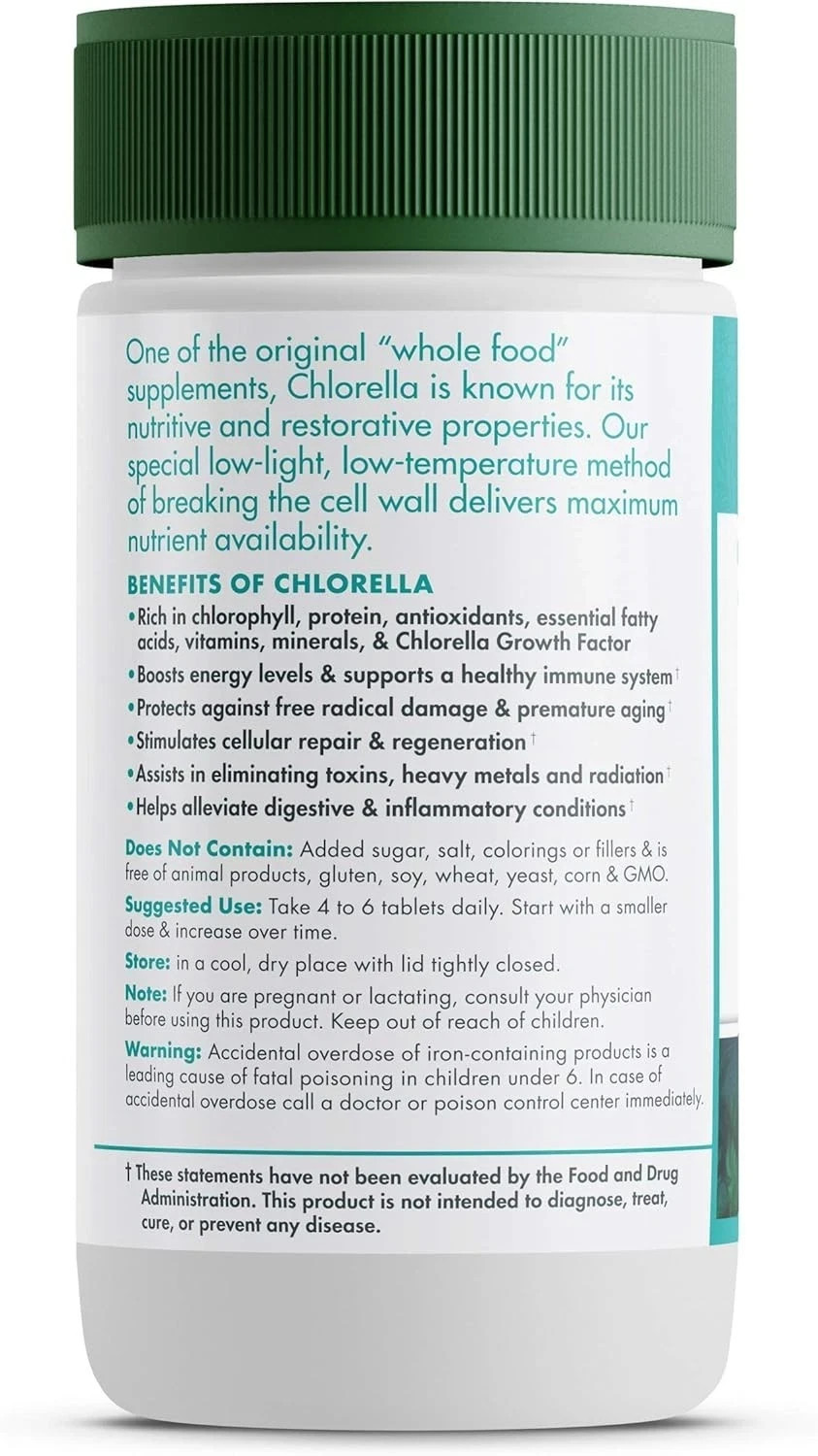 Green Foods – Organic Chlorella (500 mg) • 120 Tablets Each (Pack of 4)